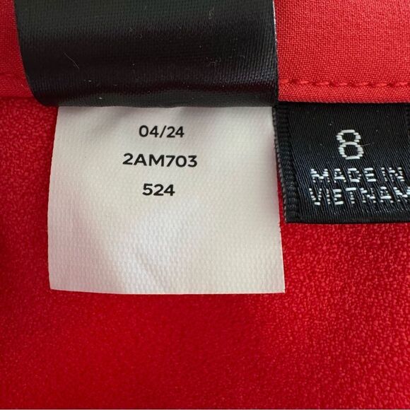 Tahari ASL Women's Wide-Leg Crepe Pants in Red Size 8 - Picture 11 of 11